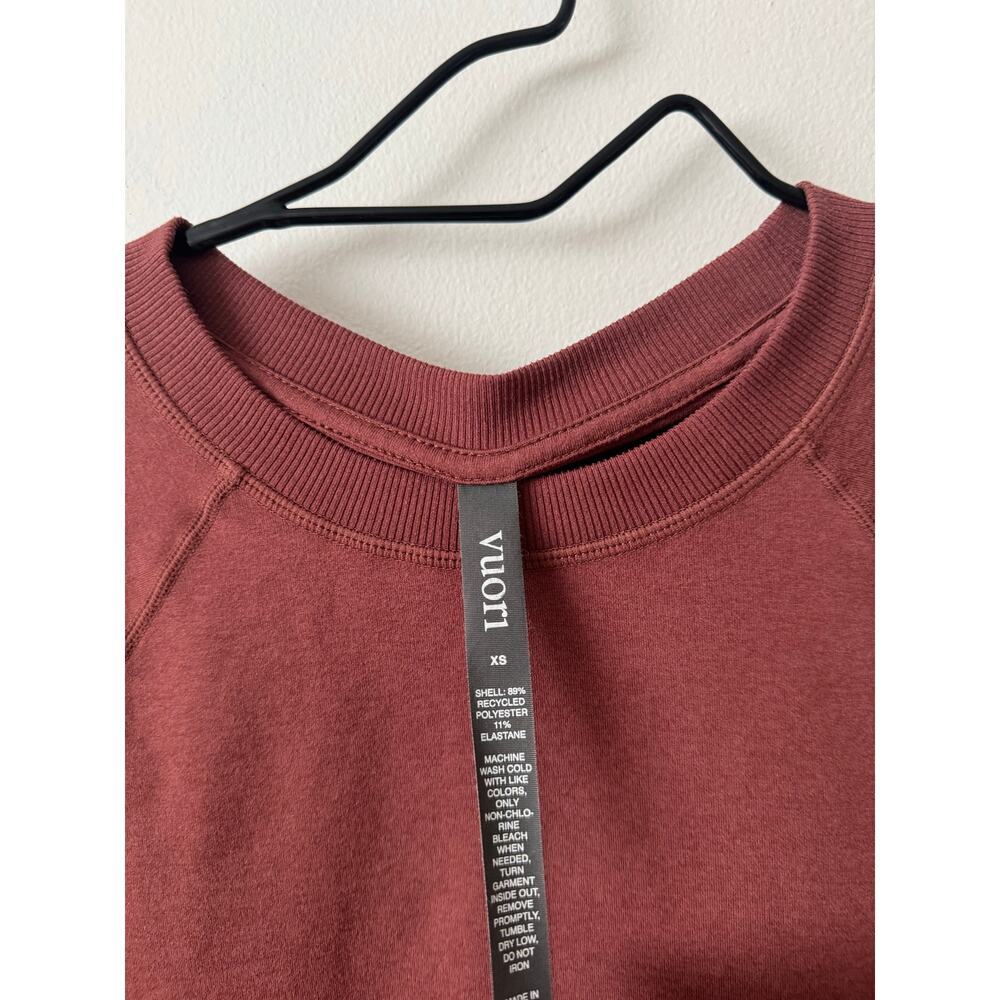 Vuori XS Halo Long Sleeve Crewneck in Rosewood Pink - Picture 3 of 6